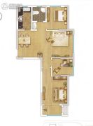 金象泰紫薇花园3室2厅1卫106平方米户型图
