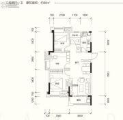 华润翡翠城3室2厅1卫98平方米户型图