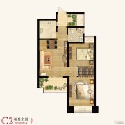 香山壹境2室2厅1卫70平方米户型图