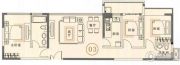 恒虹世纪广场3室2厅2卫0平方米户型图