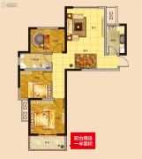 德蚨家园3室2厅1卫105平方米户型图