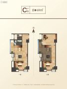 国王的公寓3室2厅1卫69平方米户型图