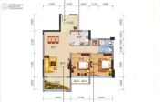 冠亚・国际星城2室2厅1卫87平方米户型图