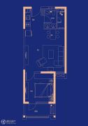 中海紫御公馆1室1厅1卫60平方米户型图