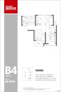 泰宏建业国际城3室2厅1卫86--89平方米户型图