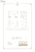 宝能郑州中心2室1厅1卫80平方米户型图