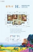 北京城建云熙台2室2厅2卫0平方米户型图