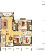 广州花园3室2厅2卫123平方米户型图