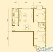 北京新天地2室2厅1卫89平方米户型图