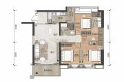 紫马天赋3室2厅2卫139平方米户型图