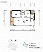 金科世界城（荣昌）2室2厅1卫70平方米户型图