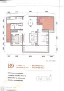 滨江半岛翡翠城3室2厅1卫105--129平方米户型图