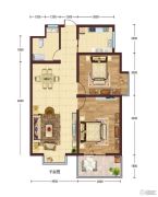 华建新城2室2厅1卫0平方米户型图