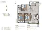 龙湖・景粼玖序3室2厅2卫112平方米户型图