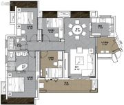 雅丽豪庭4室2厅2卫120平方米户型图
