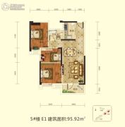 前川欣城二期3室2厅1卫95平方米户型图