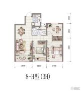 嘉凯城名城博园3室2厅2卫0平方米户型图